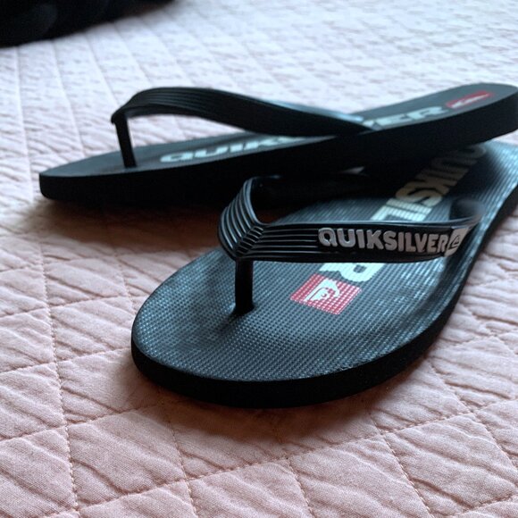 QUICKSILVER -  Black and White Sandals - Thongs - Men 6-7 - Picture 13 of 13